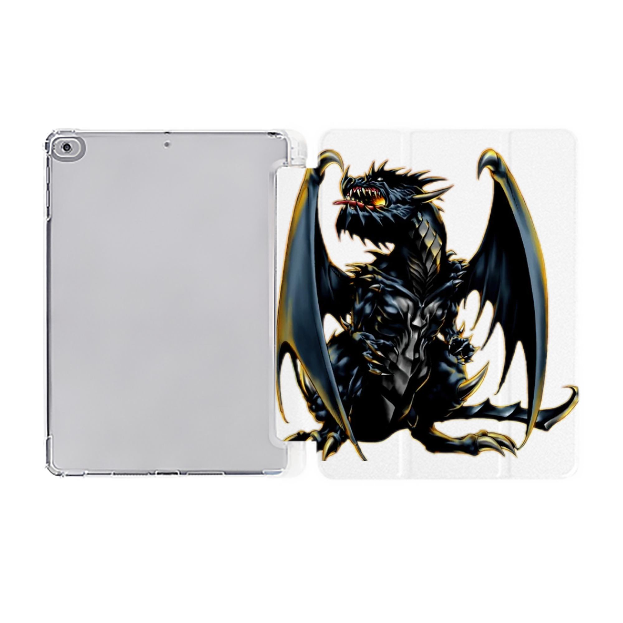 （画像用） 遊☆戯☆王 Yu-Gi-Oh! IPad ケース ペン収納付き 三つ折りスタンド PUレザー×シリコン 対応機種9.5/10.5/10.9インチ